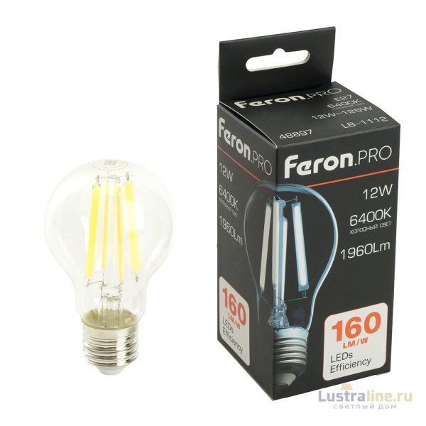 Светодиодная лампа Feron LB-1112 E27 12W 6400K 48897 Светодиодная лампа Feron LB-1112 E27 12W 6400K 48897