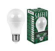 Лампа светодиодная Saffit SBA6015 шар E27 15W 6400K 55012