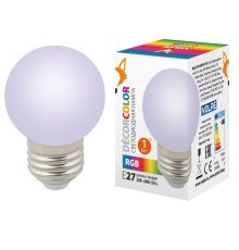 Лампа светодиодная Volpe E27 1W шар матовый LED-G45-1W/RGB/E27/FR/С UL-00005808