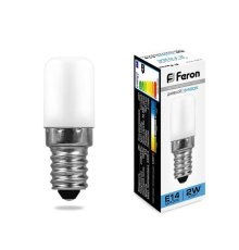 Лампа светодиодная Feron E14 2W 6400K Цилиндр Матовая LB-10 25988