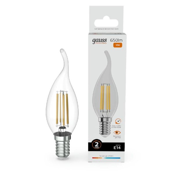 Лампа светодиодная Gauss Filament Elementary E14 10W 2700K 42110