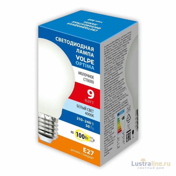 Лампа светодиодная Volpe Optima LED-A60-9W/4000K/E27/FR/SLF UL-00008301 Лампа светодиодная Volpe Optima LED-A60-9W/4000K/E27/FR/SLF UL-00008301
