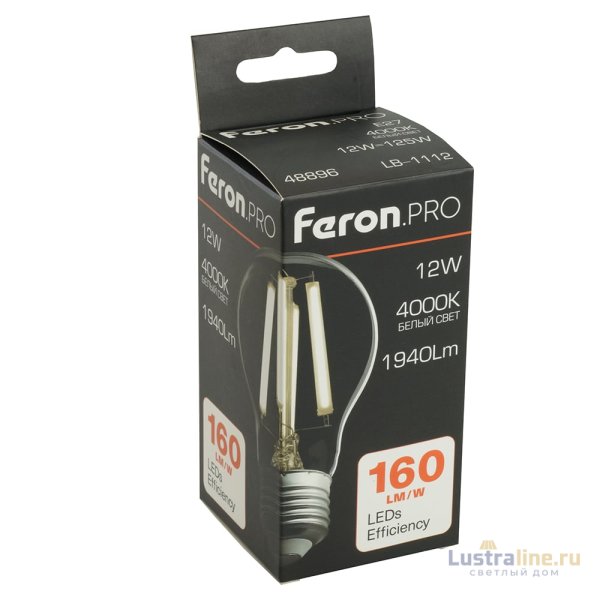 Светодиодная лампа Feron LB-1112 E27 12W 4000K 48896 Светодиодная лампа Feron LB-1112 E27 12W 4000K 48896
