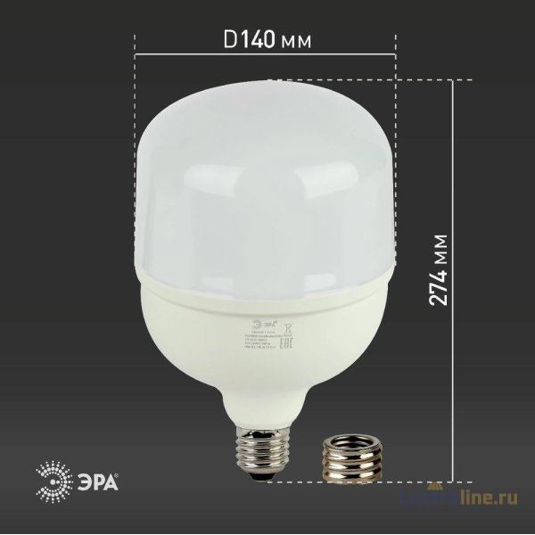 Лампа светодиодная Эра E40 85W 6500K LED POWER T140-85W-6500-E27/E40 Б0032088 Лампа светодиодная Эра E40 85W 6500K LED POWER T140-85W-6500-E27/E40 Б0032088