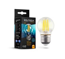 Лампа светодиодная филаментная Voltega E27 7W 2800K шар прозрачный VG10-G45E27warm9W-F 7138