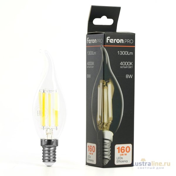 Лампа светодиодная Feron LB-1218 E14 8W 4000K 51266 Лампа светодиодная Feron LB-1218 E14 8W 4000K 51266