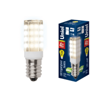 Лампа светодиодная (UL-00000179) Uniel E14 4W 3000K прозрачная LED-Y16-4W/WW/E14/CL PLZ04WH