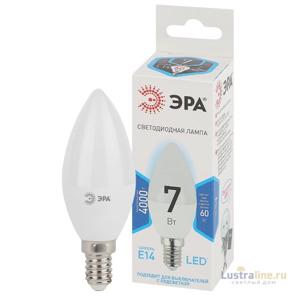 Лампа светодиодная Эра E14 7W 4000K LED B35-7W-840-E14 Б0020539
