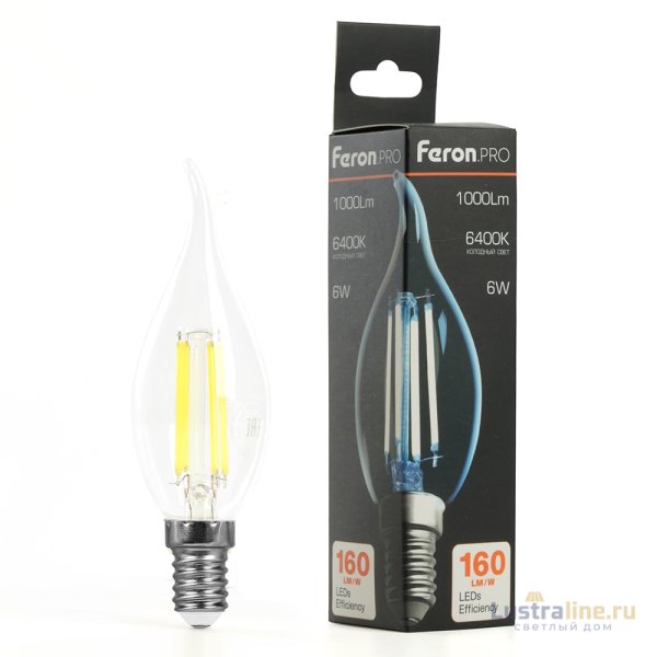 Лампа светодиодная Feron LB-1216 E14 6W 6400K 51264 Лампа светодиодная Feron LB-1216 E14 6W 6400K 51264