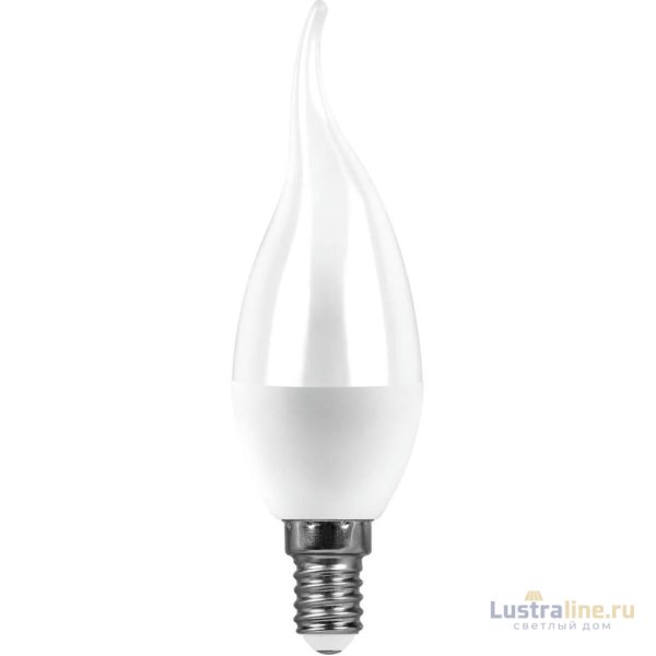 Лампа светодиодная Feron E14 7W 4000K Свеча матвоая LB-97 25476
