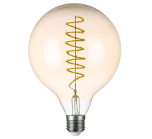 Лампа светодиодная филаментная Lightstar LED Filament E27 8W 4000K груша янтарная 933304