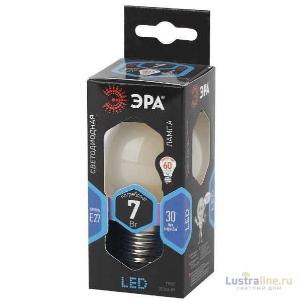 Лампа светодиодная Эра E27 7W 4000K F-LED P45-7W-840-E27 frost Б0027959 Лампа светодиодная Эра E27 7W 4000K F-LED P45-7W-840-E27 frost Б0027959