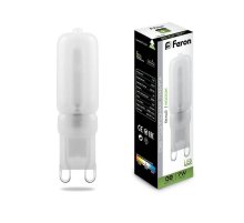 Лампа светодиодная Feron G9 7W 4000K Прямосторонняя Матовая LB-431 25756