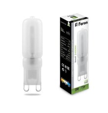 Лампа светодиодная Feron G9 7W 4000K Прямосторонняя Матовая LB-431 25756