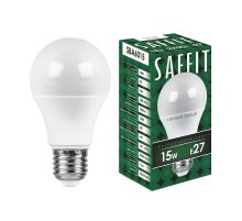Лампа светодиодная Saffit SBA6015 шар E27 15W 2700K 55010