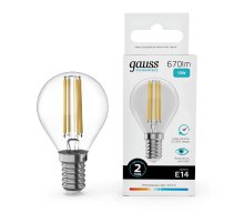 Лампа светодиодная Gauss Filament Elementary E14 10W 4100K 52120