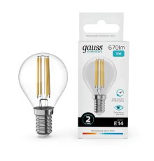 Лампа светодиодная Gauss Filament Elementary E14 10W 4100K 52120