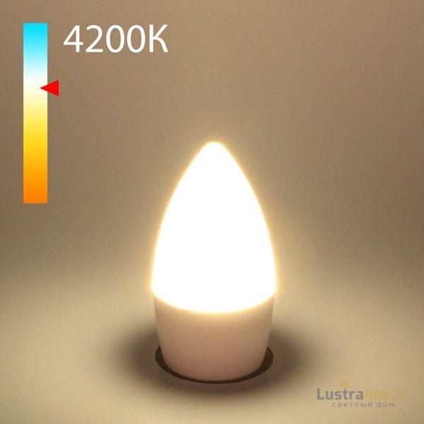 Лампа светодиодная Elektrostandard E27 8W 4200K свеча матовая 4690389152344 Лампа светодиодная Elektrostandard E27 8W 4200K свеча матовая 4690389152344