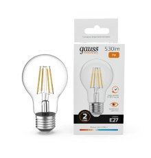 Лампа светодиодная Gauss Filament Elementary E27 7W 2700K 22217