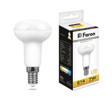 Лампа светодиодная Feron E14 7W 2700K Груша Матовая LB-450 25513