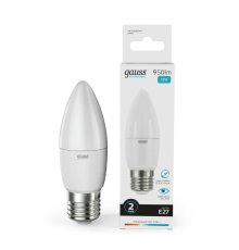 Лампа светодиодная Gauss E27 12W 4100K свеча матовая 30222