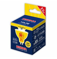Лампа светодиодная Volpe Norma LED-JCDR-7W/3000K/GU5.3/38D/NR UL-00011187