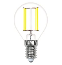 Лампа светодиодная филаментная Volpe E14 6W 3000K прозрачная LED-G45-6W/3000K/E14/CL/SLF UL-00008316
