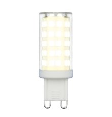 Лампа светодиодная (UL-00006488) Uniel G9 9W 3000K прозрачная LED-JCD-9W/3000K/G9/CL GLZ09TR