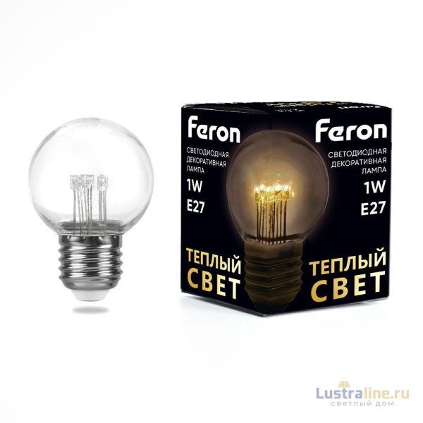 Лампа светодиодная Feron LB-378 E27 1W 2700K 41918 Лампа светодиодная Feron LB-378 E27 1W 2700K 41918
