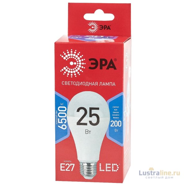 Лампа светодиодная Эра E27 25W 6500K LED A65-25W-865-E27 R Б0048011 Лампа светодиодная Эра E27 25W 6500K LED A65-25W-865-E27 R Б0048011