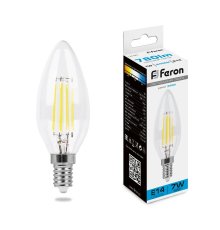Лампа светодиодная Feron LB-66 Свеча E14 7W 6400K 38227