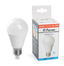 Лампа светодиодная низковольтная Feron LB-192 Шар E27 10W 6400K 48732