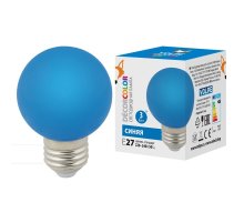 Лампа светодиодная Volpe E27 3W синий шар LED-G60-3W/Blue/E27/FR/С UL-00006957