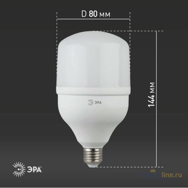 Лампа светодиодная Эра E27 20W 2700K LED POWER T80-20W-2700-E27 Б0027000