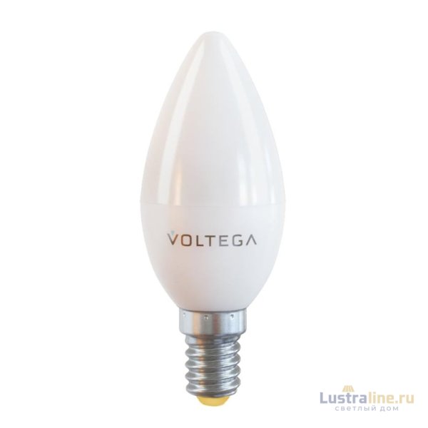 Лампа светодиодная Voltega E14 7W 2800К свеча матовая VG2-C37E14warm7W 7048