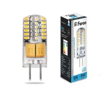Лампа светодиодная Feron G4 3W 6400K Прямосторонняя Матовая LB-422 25533