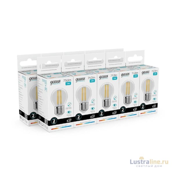 Лампа светодиодная Gauss Filament Elementary E27 12W 4100K 52222 Лампа светодиодная Gauss Filament Elementary E27 12W 4100K 52222