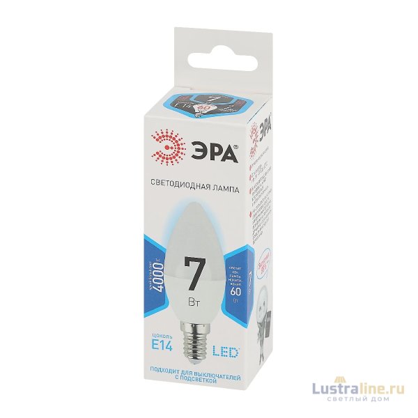 Лампа светодиодная Эра E14 7W 4000K LED B35-7W-840-E14 Б0020539