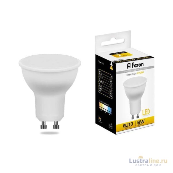 Лампа светодиодная Feron MR16 GU10 9W 2700K Грибок матовая LB-560 25842 УЦ Лампа светодиодная Feron MR16 GU10 9W 2700K Грибок матовая LB-560 25842 УЦ