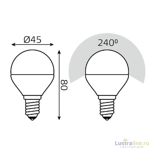 Лампа светодиодная Gauss Basic E14 5,5W 4100K 10531252T