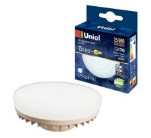 Лампа светодиодная Uniel (UL-00006783) GX70 15W 4000K таблетка матовая LED-GX70-15W/4000K/GX70/FR PLZ01WH