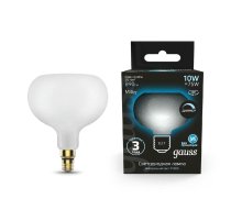 Лампа светодиодная филаментная диммируемая Gauss E27 10W 4100К матовая 1017802210-D
