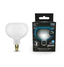 Лампа светодиодная филаментная диммируемая Gauss E27 10W 4100К матовая 1017802210-D