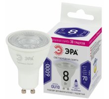 Лампа светодиодная Эра GU10 8W 6000K LED Lense MR16-8W-860-GU10 Б0054943
