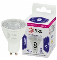 Лампа светодиодная Эра GU10 8W 6000K LED Lense MR16-8W-860-GU10 Б0054943