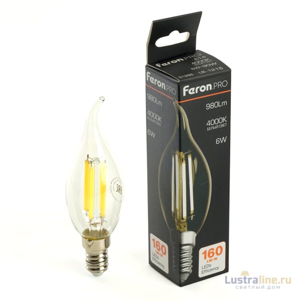 Лампа светодиодная Feron LB-1216 E14 6W 4000K 51263 Лампа светодиодная Feron LB-1216 E14 6W 4000K 51263