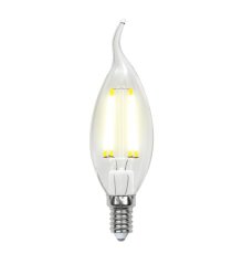 Лампа светодиодная филаментная (UL-00002229) Uniel E14 6W 4000K прозрачная LED-CW35-6W/NW/E14/CL GLA01TR