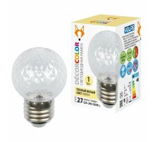 Лампа светодиодная Volpe Decor color LED-D45-1W/3000K/E27/CL/С PINEAPPLE UL-00010064