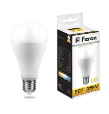Лампа светодиодная Feron E27 25W 2700K Шар Матовая LB-100 25790