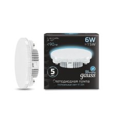 Лампа светодиодная Gauss GX53 6W 4100K матовая 108008206